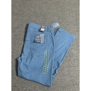 Gap 5 Pocket Pant Slim Fit Chinos Majolica Blue Mens 40x30 Straight Stretch NEW